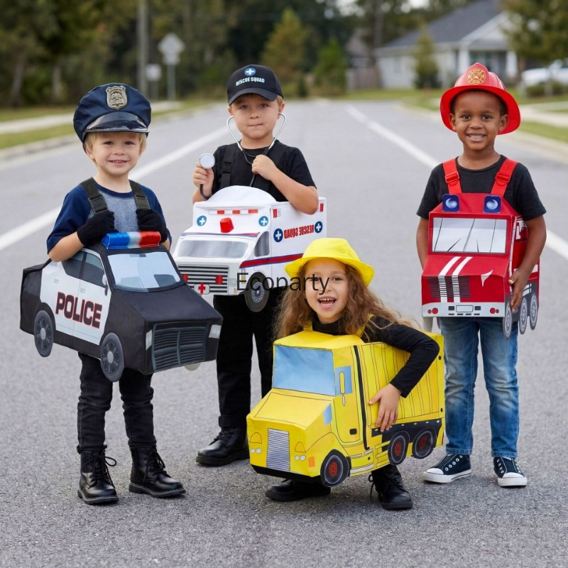 Cosplay Fire Prop - Kids Funny Fire Engine Ambulance Costume