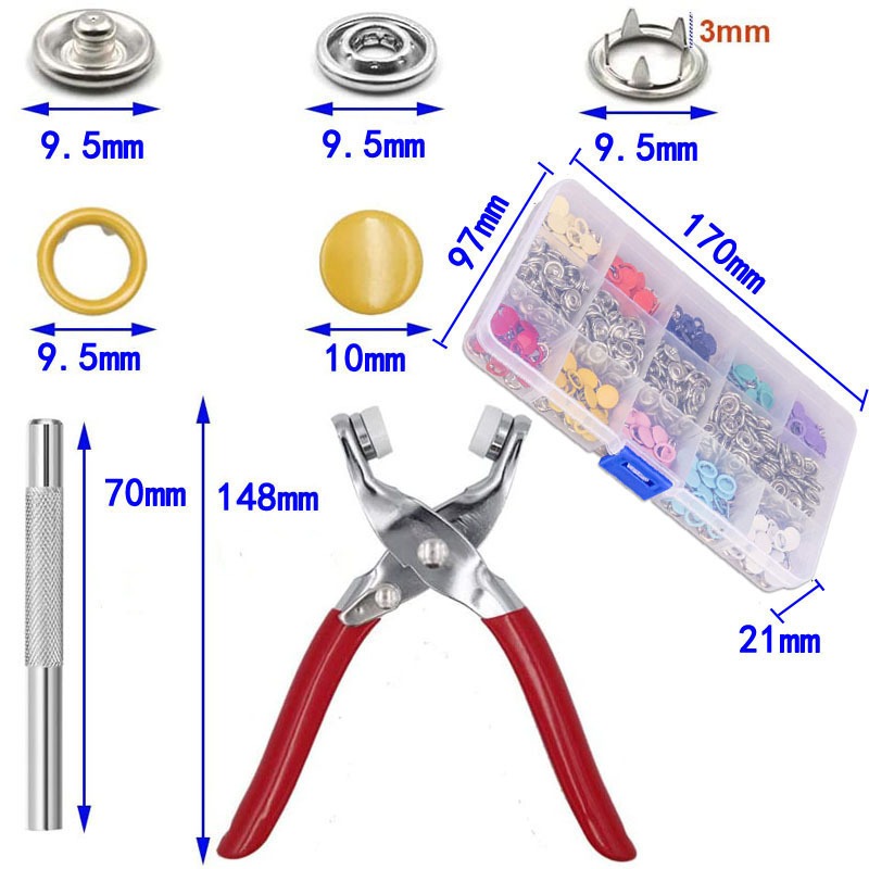 100 Sets Snap Pliers Automatic - Snap Fastener Set 评论和价格