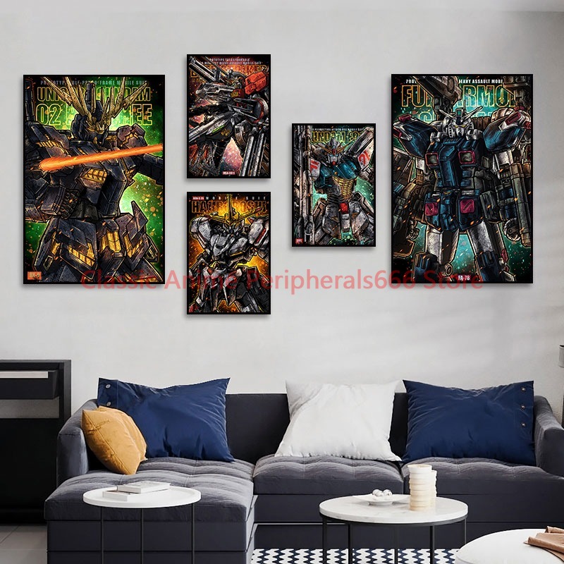 Retro Gundam Hanging Painting, - Bandai Gundam Hg 评论和价格