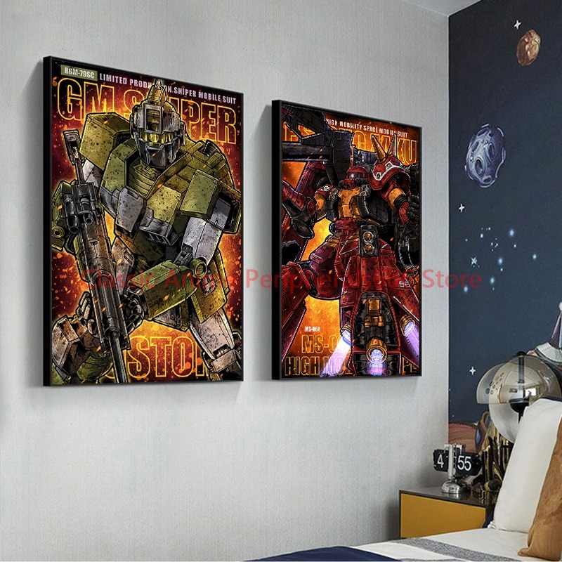 Retro Gundam Hanging Painting, - Bandai Gundam Hg 评论和价格
